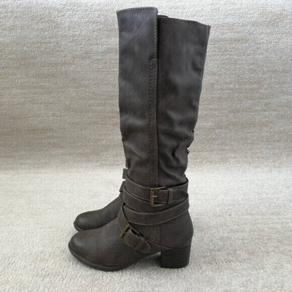 Mossimo Tall Chunky Heel Boots Shoes 7 - Picture 1 of 13